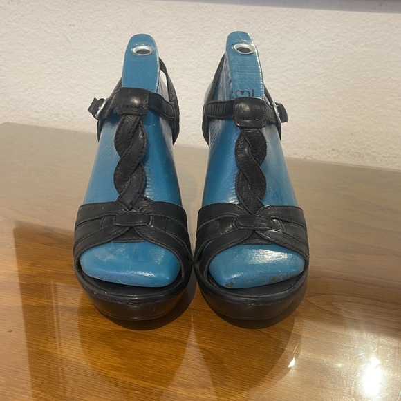 Born Black Leather Platform Sandals - Size 9 - Picture 2 of 12